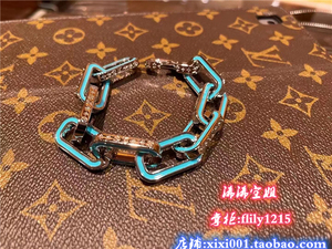 *浠浠空姐*路易威登lv 21年男士monogram links chain手链 m80195