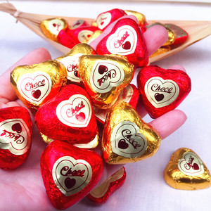 心形巧克力结婚喜糖贴心巧克力情人节糖果代可可脂爱心巧克力500g