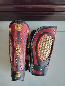 明制飞鱼服锦衣卫护腿护腕山文甲吊腿盔甲配件汉服男女金属护臂