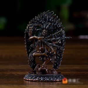 室内尼泊尔手工 铜作明佛母 咕噜咕咧佛母红度母铜像