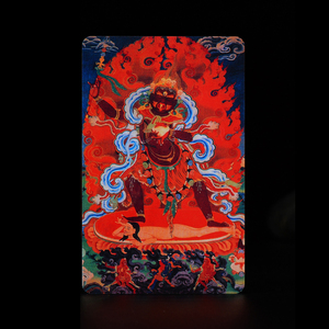 免费结缘处淘宝装饰密宗护法一髻佛母唐卡画宁玛派三根本护法佛像挂