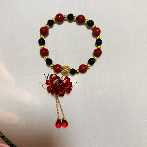 彼岸花手链 独家红白两色 曼珠沙华原创仿珊瑚手串珠链新款包邮