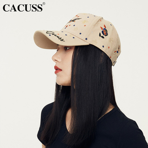 CACUSS棒球帽子春夏季新款潮牌韩版中国风立体刺绣休闲鸭舌帽碎花