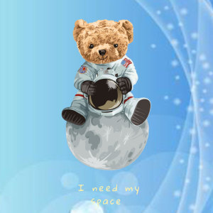 新款卡通nasa太空熊星球图案手工diy服装印花贴热转印柯式烫画