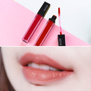 蜜赞单色丝绒唇彩口红防水保湿滋润不易脱色不沾杯唇蜜唇釉橘红色
