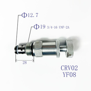 螺纹插装直动式溢流阀YF08/CRV02/RV08调压阀安全阀