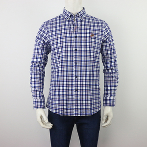 新款kelaor克劳拉尔男装专柜正品男装衬衫 秋冬纯棉格子长袖衬衣