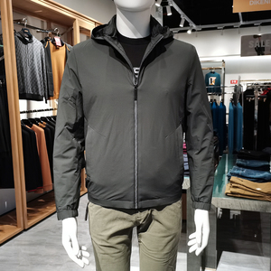 新款carsyda珈仕达专柜正品男装 男士休闲立领连帽夹克棉外套男