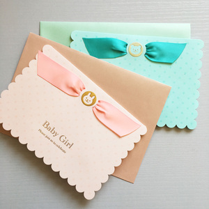 创意祝福新生婴儿立体贺卡男女宝宝生日出生baby满月邀请派对卡片