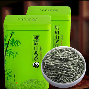 四川峨眉山绿茶毛尖醇香回甘绿毛峰50克罐装高山明前茶叶买一送一