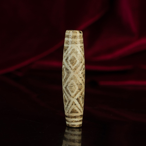 衍生老天珠 1.5代千年邦迪克木珠菱形金刚眼长珠老古珠收藏品