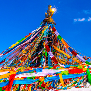 代挂经幡藏式隆达塔尔寺开加五色风马旗印经院20面经文祈秘境宗喀