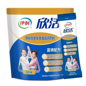 伊利中老年多维高钙奶粉400g袋装 含高钙 多种维生素欣活配方