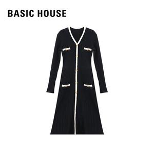 Basic House/百家好秋冬季新款小香风时尚修身连衣裙B0823B52342