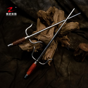 臻武浪人叉武术铁尺兵器不锈钢双铁尺双短叉武术点穴尺送包未开刃