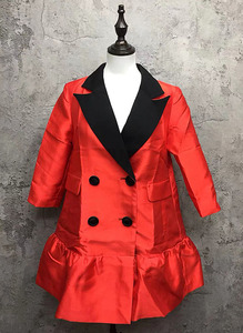 外贸原单尾货女装女士红色本命年外套宽松OVERSIZE版型大衣