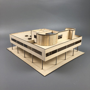 大熊model建筑沙盘模型材料diy手工大师作业成品萨伏伊别墅材料包
