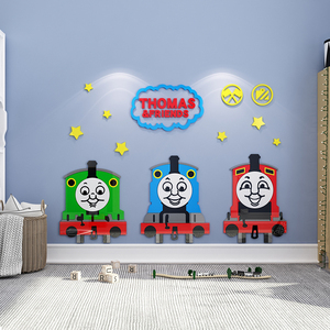 托马斯小火车儿童区房间墙面贴装饰布置男孩卧室贴幼儿园环境材料