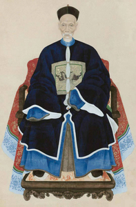 专业定做祖宗画像 定做祠堂画像 祖先画 清朝官员像 清代官服像