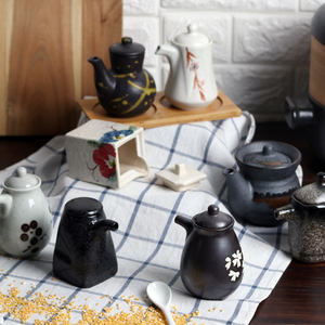 多容量选择日式调味壶寿司陶瓷酱油壶家用调料瓶日韩餐具樱花壶