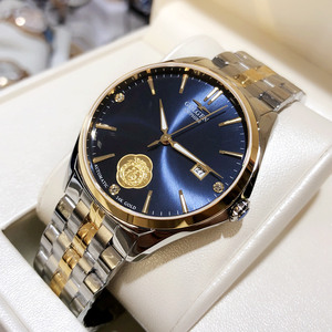 正品新款古尊手表男24k金日历夜光精钢透底全自动机械表防水女表