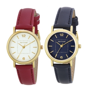 清货 sun flame正品手表情侣款时尚潮流镀金石英情侣对表经典款