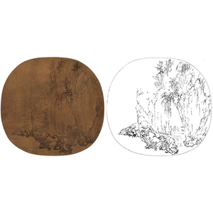 80宣和殿行走淘宝何家英幽谷图微喷打印