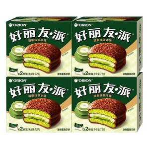 好丽友抹茶派2枚72g*12盒*4中盒 整箱 休闲食品零食糕点甜点心