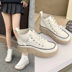 回力超轻白色高帮鞋女厚底款秋冬爆款软底轻便休闲旅游运动小白鞋