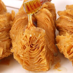 河北特产蜜果子传统糕点手工老式美食蜂蜜翻花套环麻叶零食蜜三刀