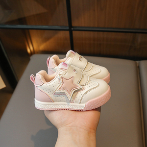 春秋季女宝宝软底学步鞋子1-3岁2男童透气单鞋春款6-12个月儿童鞋