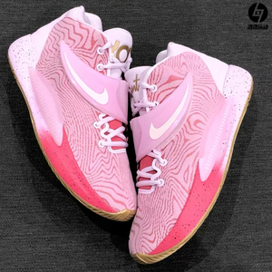 nike kd14 ep杜兰特14代粉色乳腺癌男子缓震实战篮球鞋dc9380-600