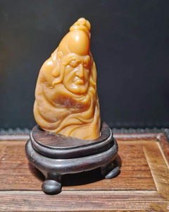 福建寿山石田黄石摆件硬田石手工雕刻石料客厅办公室摆件带证书