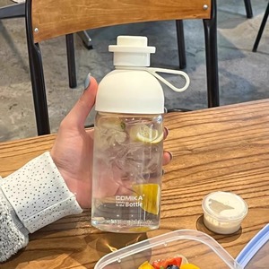 comika透明玻璃水杯带盖高颜值女INS风随行便携大容量泡茶杯子夏