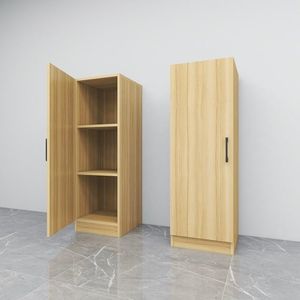 单门更衣柜小户型单人柜员工柜储物柜木质更衣箱简易小办公衣柜