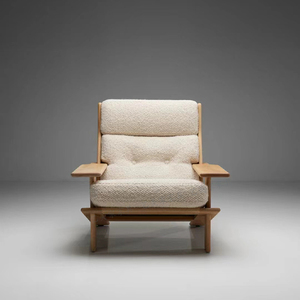 北欧全实木小户型客厅单人位休闲座椅白橡木阳台日式懒人小沙发椅