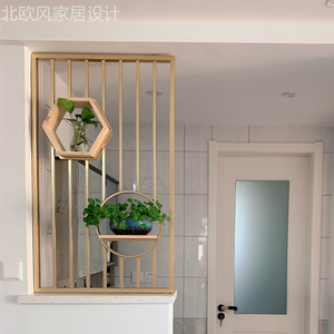 入户客厅玄关屏风隔断简约现代厕所卫生间干湿隔断墙洗手台屏风镂