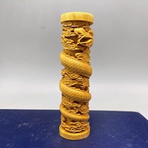 500人付款淘宝新新柏木雕生肖龙工艺品手把件盘y龙柱手客蟠龙装厅家居