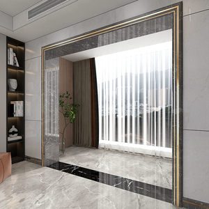 轻奢灰色大理石阳台门套门框包边窗套垭口边框造型线条人造石定制