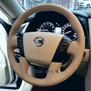12-14-15-16-17-18年款日产途乐y62方向盘套真皮手缝把套专车专用