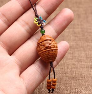 橄榄核手机挂件吊坠老鼠你有钱单籽 橄榄胡雕刻单籽diy钥匙扣男女