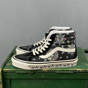 白菜vans sk8 hi安纳海姆腰果花高帮帆布鞋休闲鞋板鞋vn0a38gf9gg