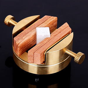 双头一体纯黄铜印床 篆刻工具 刻章用品工具 旋转灵活不卡顿经久