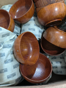 库存瑕疵木碗实木复古碗儿童木碗木制道具餐具碗清仓