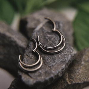 正钛分布 月亮耳环圈圈鼻环极简高级植入级高品质钛合金穿孔饰品