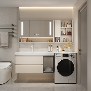 洗衣机组合高低柜