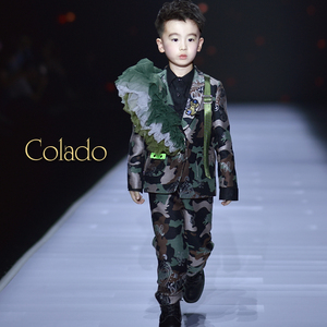 男童演出服霸气套装女童爵士舞服装模特t台走秀国潮tb013644335260