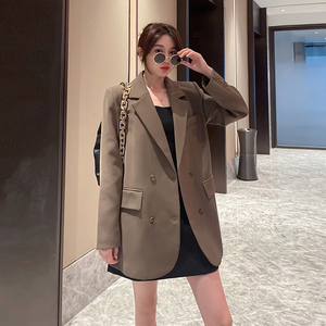 休闲西装外套女2022年爆款春秋新款韩版宽松设计感英伦风西服上衣