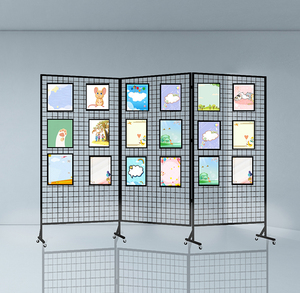 户外移动幼儿园作品展示架画室画展展会展览展示架折叠网格展示架