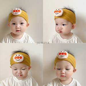 ins夏季韩版婴儿发带可爱面包超人超萌男宝凹造型搭配宝宝护头帽
